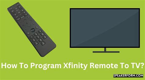 program an xfinity remote to my tv.